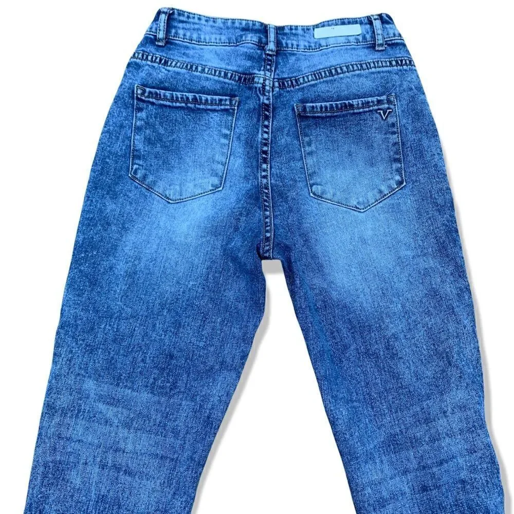 Versace V 1969 Italia Abbligiamento Sportivo jeans acid wash busted knee